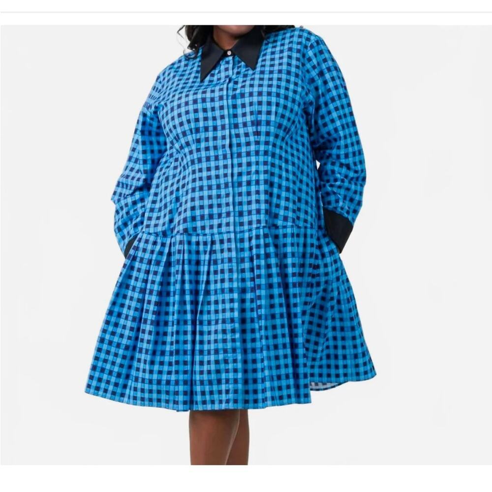 NWT De Loreta Check Prep Midi Dress Size Large